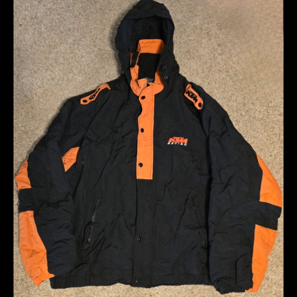 Vintage 90’s KTM Motorbike Riding Motorcycle BOMBER Dirt Bike RACING Jacket XL